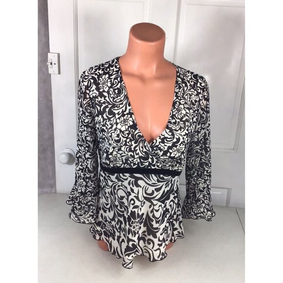 Nine West Paisley Blouse Womens 10 - Picture 1 of 5